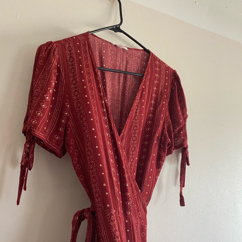 Wrap midi dress